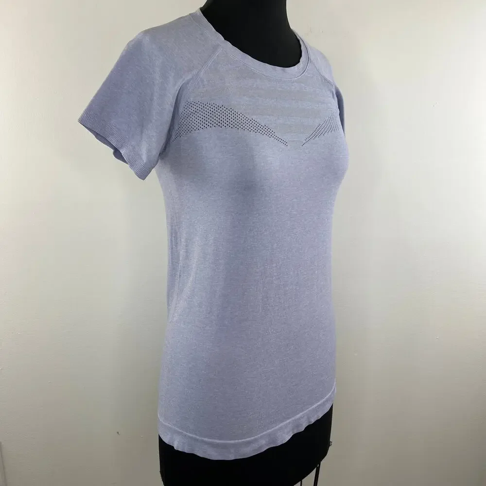 Z by Zella Purple Perfume S Move Thru Short Sleeve Seamless T-Shirt Yoga Size M